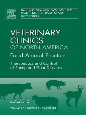 cover image of Therapeutics and Control of Sheep and Goat Diseases, an Issue of Veterinary Clinics